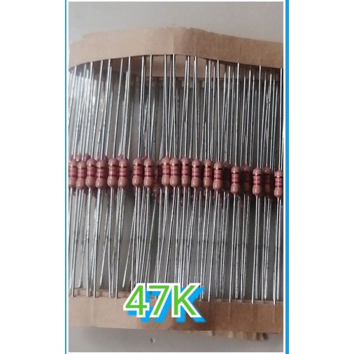 10.pcs. aneka nilai resistor Japan 1/2 wat bodi 1/4