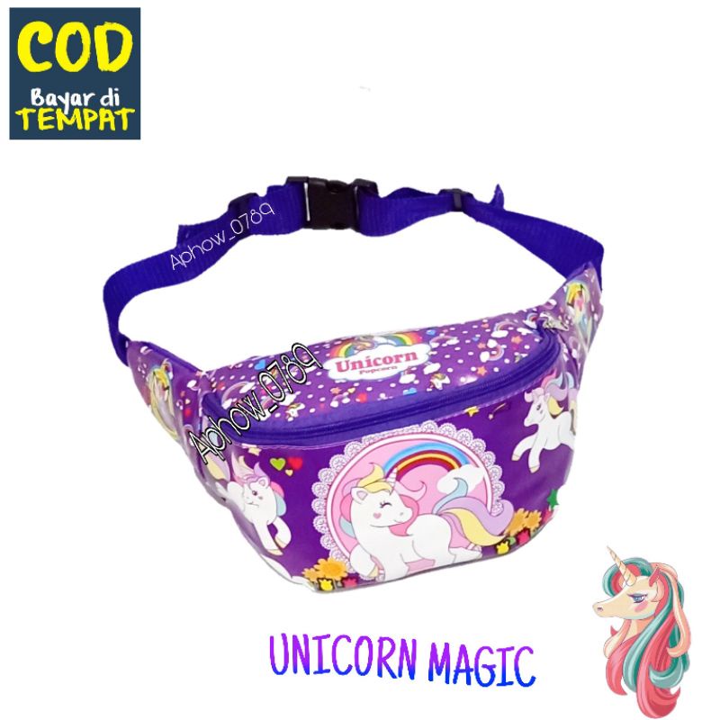 TAS SELEMPANG ANAK WAISTBAG UNICORN / TAS SELEMPANG KUDA PONI