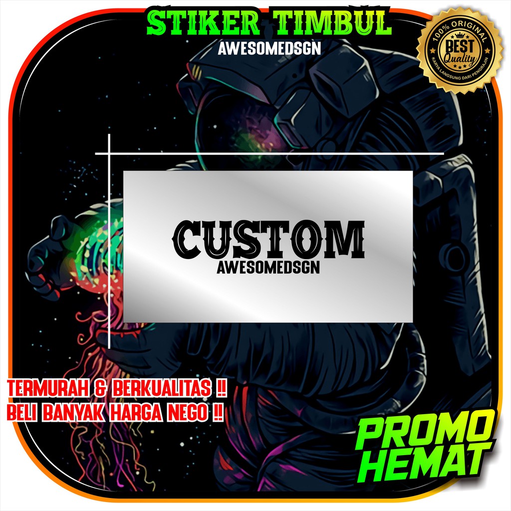 

sticker emblem lentur timbul custom