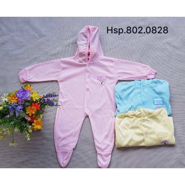 3Pcs Hansop jumper bayi kaki tutup polos newborn 0-3M / Perlengkapan bayi grosir /Jumper bayi