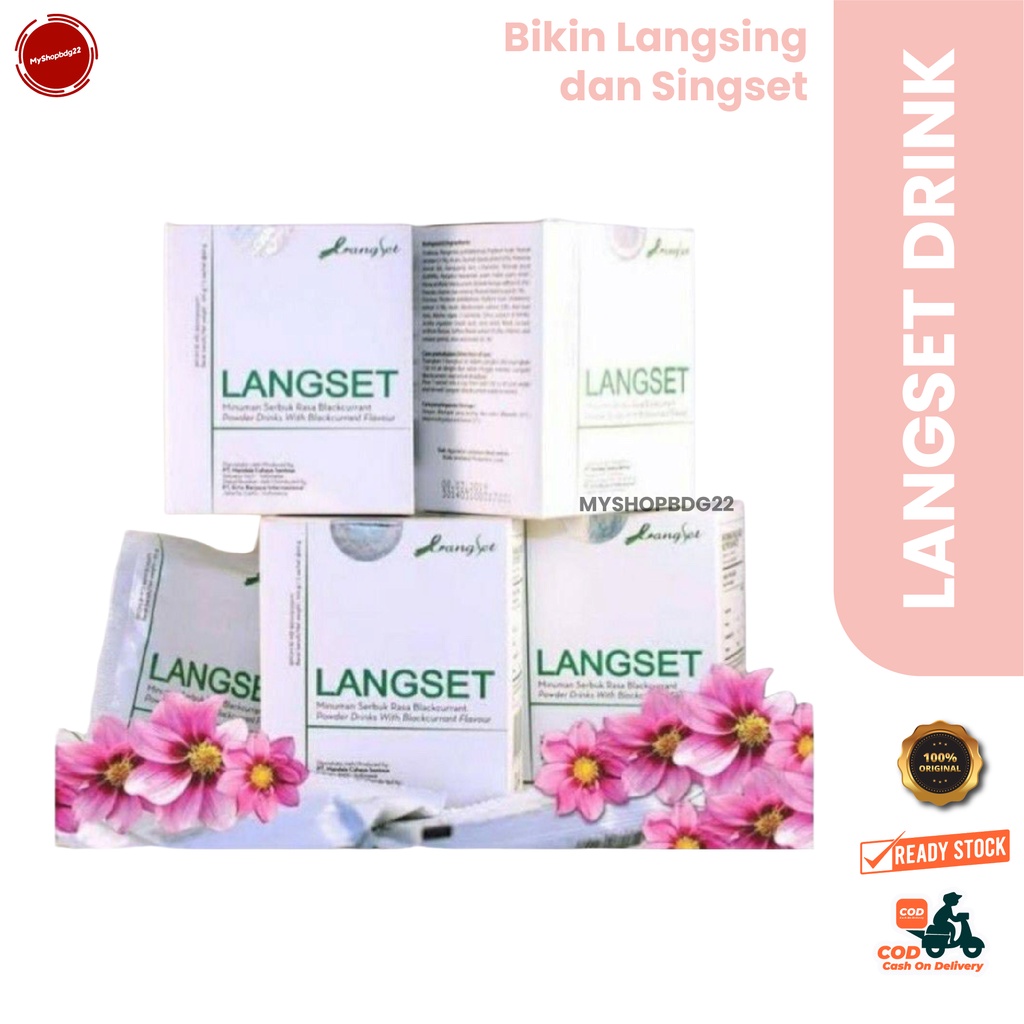 Langset Drink / Minuman Pelangsing Herbal / Pelangsing Herbal Kemasan 1 Box