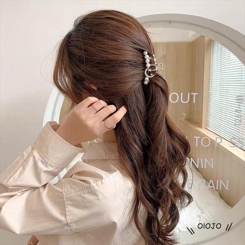 【COD】jepit rambut gunting mutiara Jepit Rambut Bahan Metal Aksen Mutiara Dan Berlian Imitasi Untuk Mandi ol2