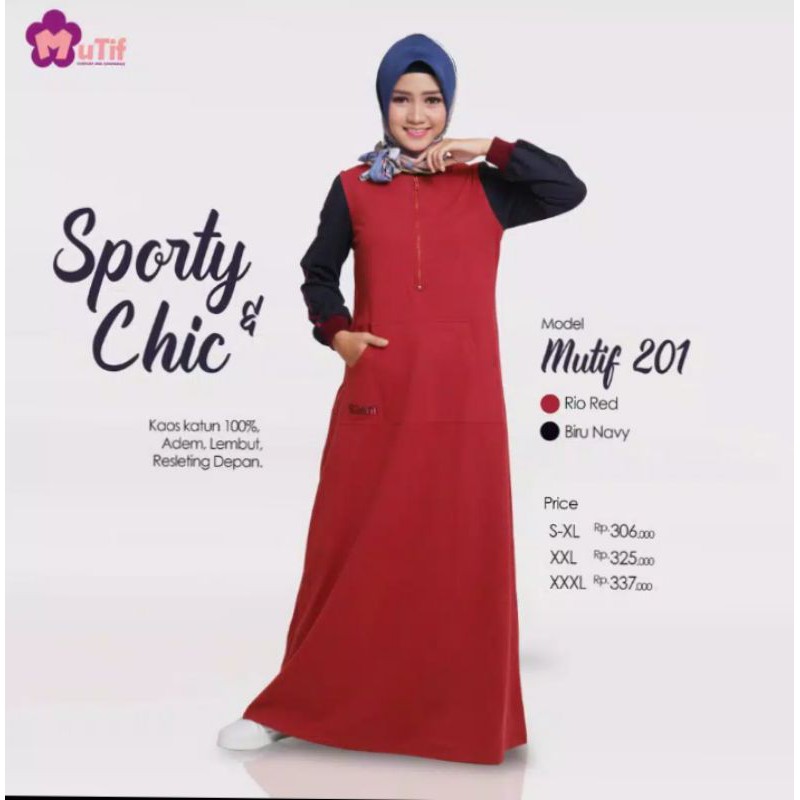 Baju Busana Muslim Wanita Gamis Mutif Model "201" Terbaru