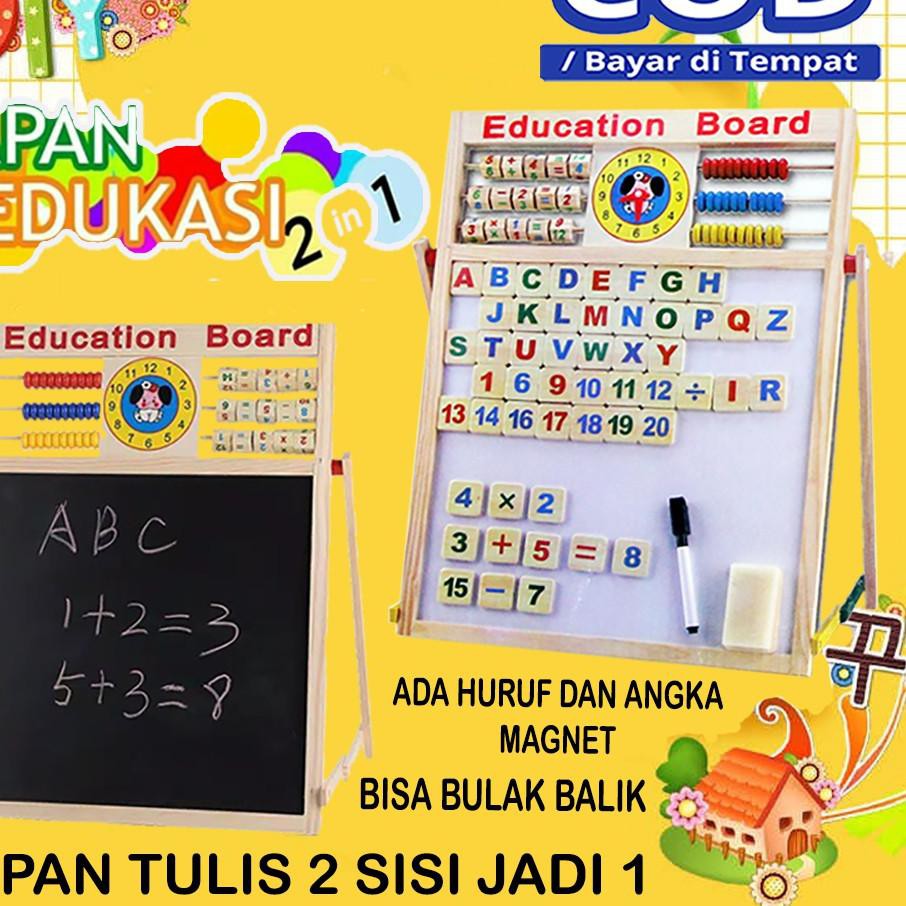 

BIG SALE!! KODE-770 Drawing Board/ Papan Tulis anak/ Papan Tulis Magnet/ Papan Tulis Kayu/ Alphabet