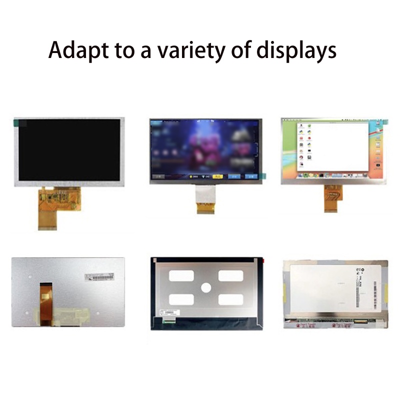 Btsg Layar LCD TTL LVDS Controller VGA 2AV 50PIN Untuk AT070TN90 AT070TN92 AT070TN94 Papan Driver Universal