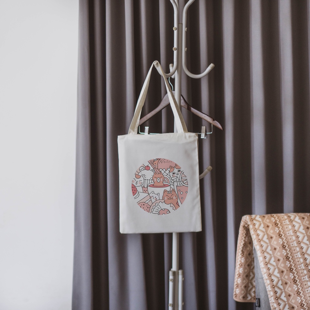 Sevine Tote Bag Resleting Fashion Tas Totebag Wanita Motif terbaru Animal - TB