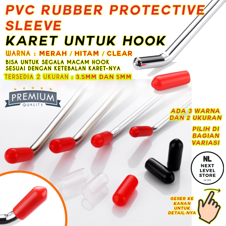 Rubber Protective Sleeve Hook Cantolan Besi Pelindung Stoplock Karet