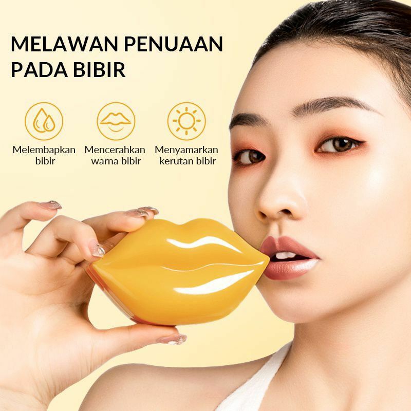 ￼[𝗕𝗣𝗢𝗠] BIOAQUA 24K GOLD MOISTURIZING ESSENCE LIP MASK MASKER BIBIR 60GR [𝗕𝗢𝗫]