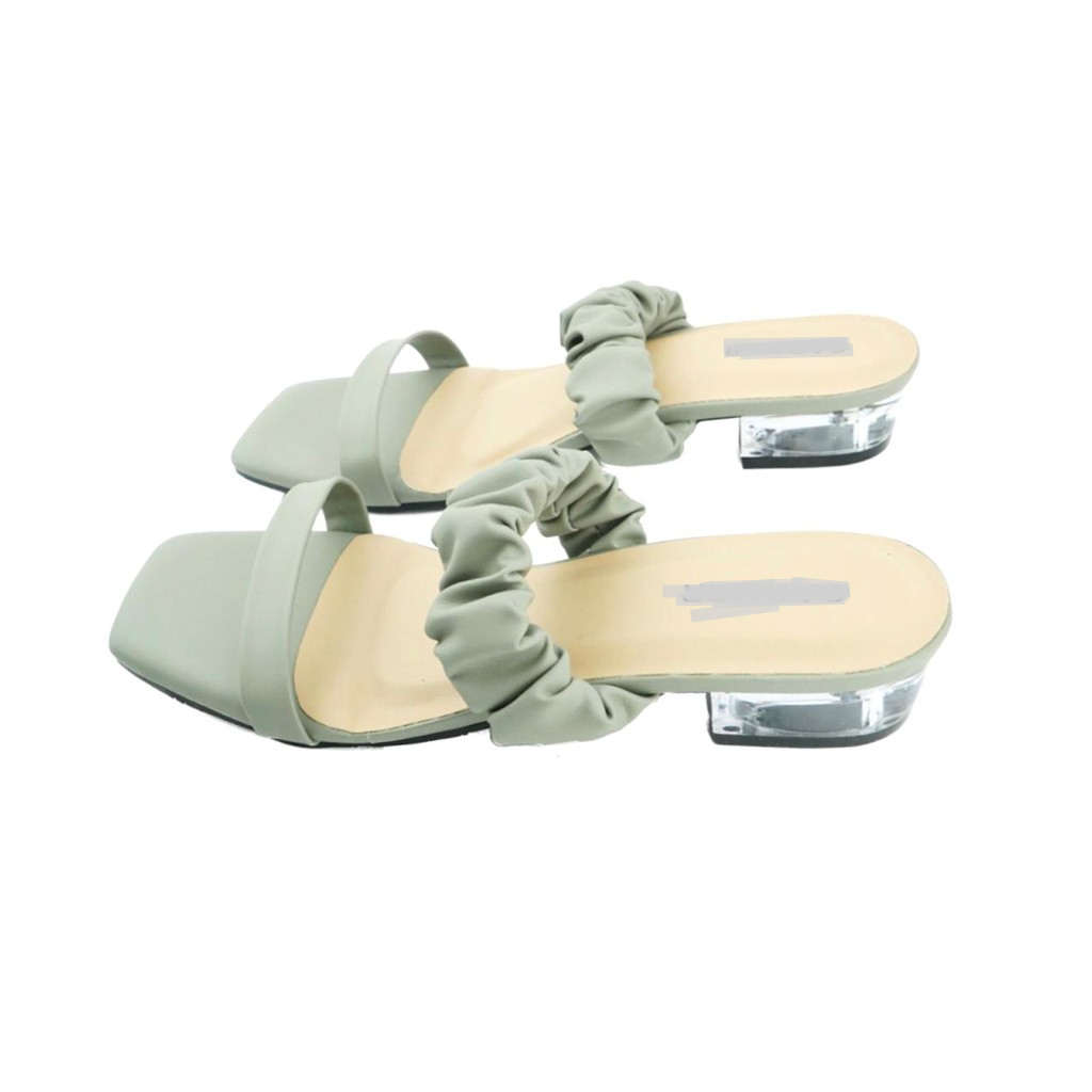 HERLINA FASHION & BAG  JANETTA CRYSTAL HEELS GREY IS