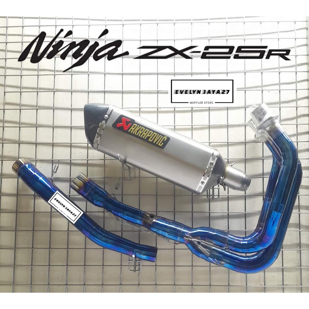 KNALPOT AKRAPOVIC LAYANG IMPORT FULLSYSTEM MOTOR KAWASAKI ZX25R