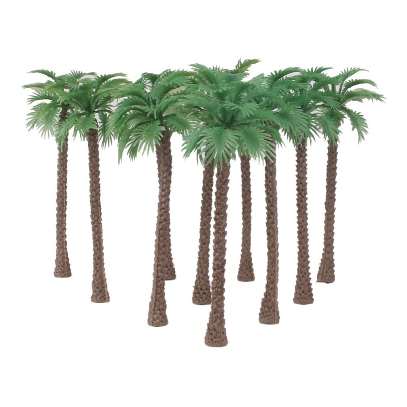 40 Pcs Coconut Palm el Trees/Scenery el Plastic Artificial Layout Rainforest Diorama