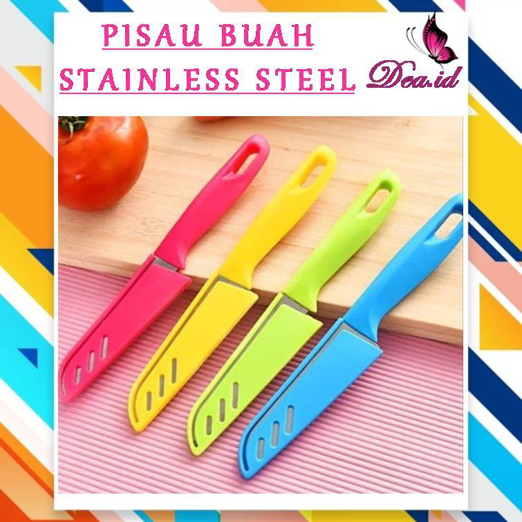 [DEASHOP] [LUSINAN] PISAU DAPUR STAINLESS STEEL - PISAU BUAH - PISAU TAJAM - PISAU MURAH MERIAH