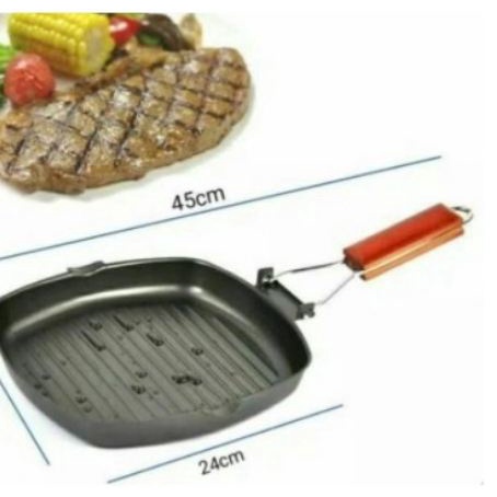 [ Cinicini ] Panci Panggang Grill Pan 20 cm [ FREE Kuas Silikon ] PROMO