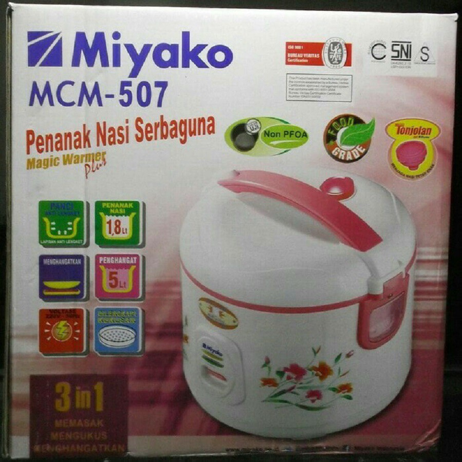 MAGIC COM RICE COOKER MIYAKO MCM507 MCM 507 1.8L 1.8LITER ANTI KARAT PENANAK NASI