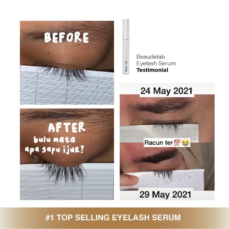 BEAUDELAB EYELASH &amp; BROW serum bulu mata dan alis melebatkan menumbuhkan beautylab inc