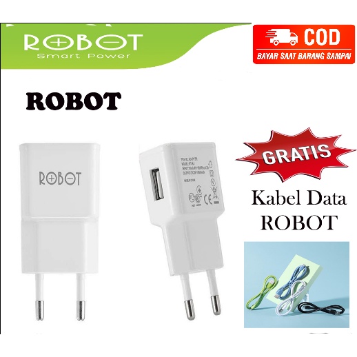 Charger Robot + Kabel Usb Micro Garansi Original Resmi
