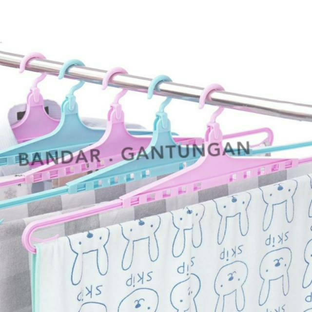 Hanger Handuk Dan Sejadah Gantungan Jemuran Seprei Selimut Gantungan Multifungsi Bisa Di Geser(BH)