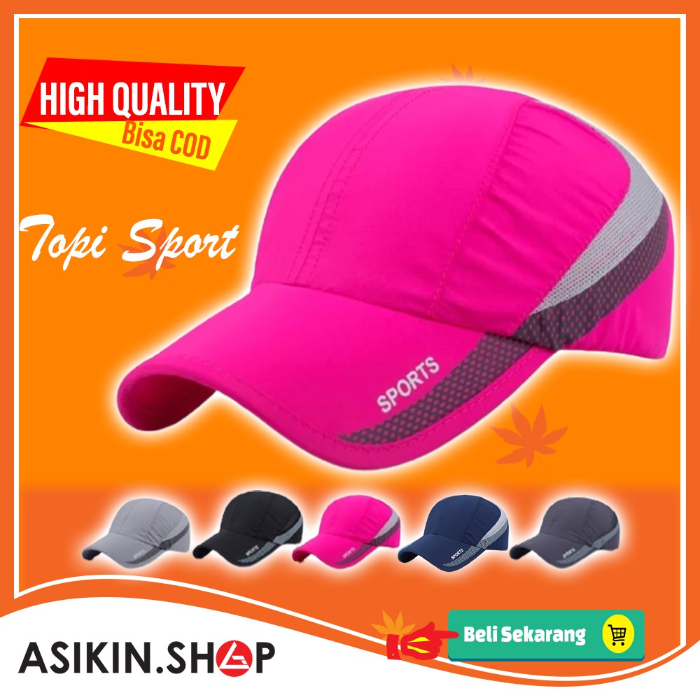 Topi Sport Wanita Pria Import Topi Olahraga Sepeda Gowes Golf Lari