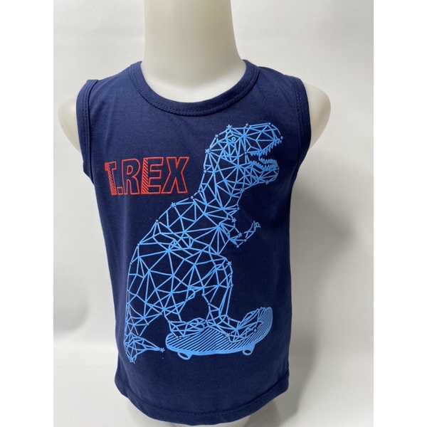 Singlet anak laki-laki GLOW IN THE DARK (T-REX) 1-10 tahun