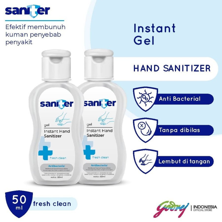 Paket 2pcs Saniter Hand Sanitizer Gel 50ml