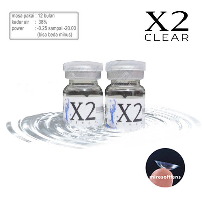 SOFLENS BENING X2 CLEAR (-10.00 SD -20.00) bisa beda minus DIA 14MM / SOFTLENS BENING TAHUNAN / Softlen Soflen Soflens