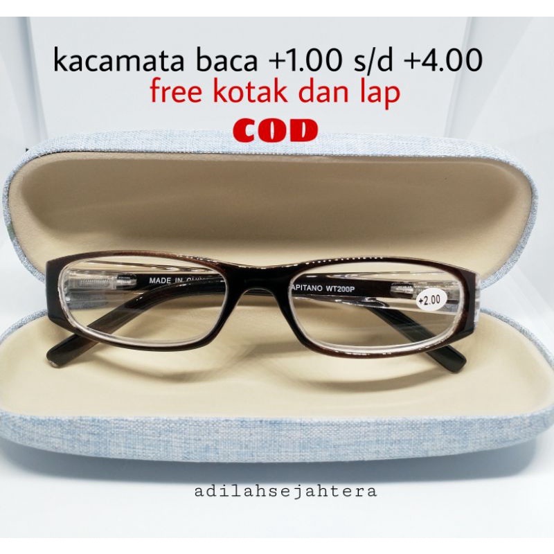Kacamata Plus +1.00/+4.00 Kacamata Baca Kacamata Rabun Dekat Kacamata Superfokus Kacamata Pria Kacam