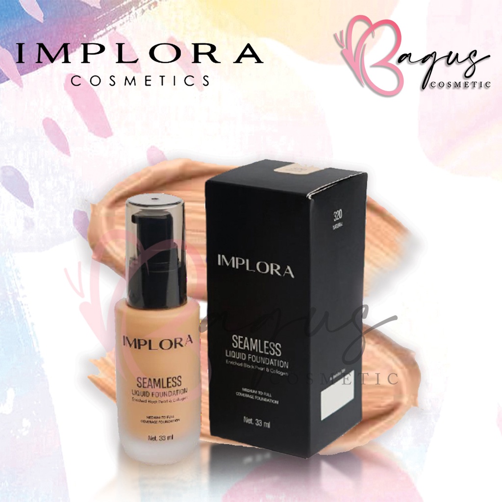 ⭐ BAGUS ⭐ IMPLORA Sleamless Liquid Foundation 33ml | Foundation Cair