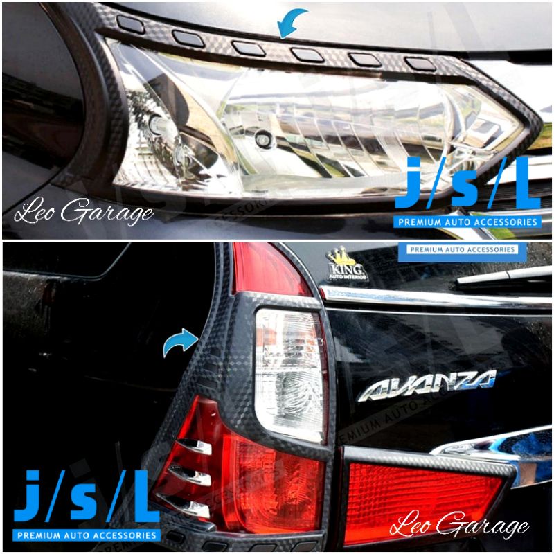 GRAND AVANZA 2015 2016 2017 2018 PAKET GARNISH DEPAN BELAKANG HEAD TAIL LAMP LAMPU LIS LIST LAMPU CO