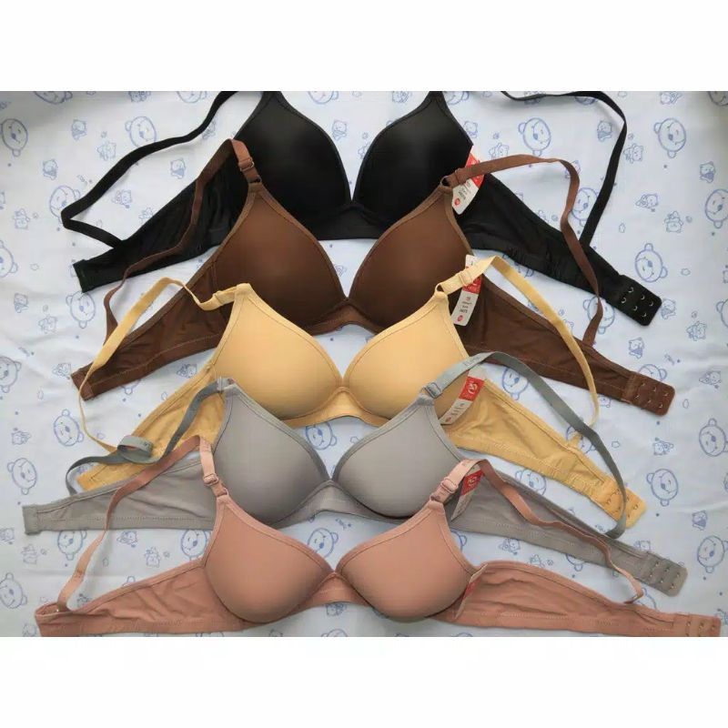 Bra Fashion Deep V - Busa Tipis &amp; Tanpa Kawat Cup B Elena 24027B / BH