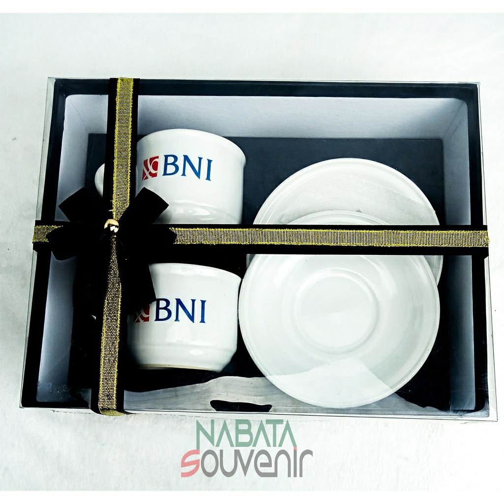 Souvenir |cinderamata Promosi 2021 Cangkir  Custom Dan Tatakan Free Box