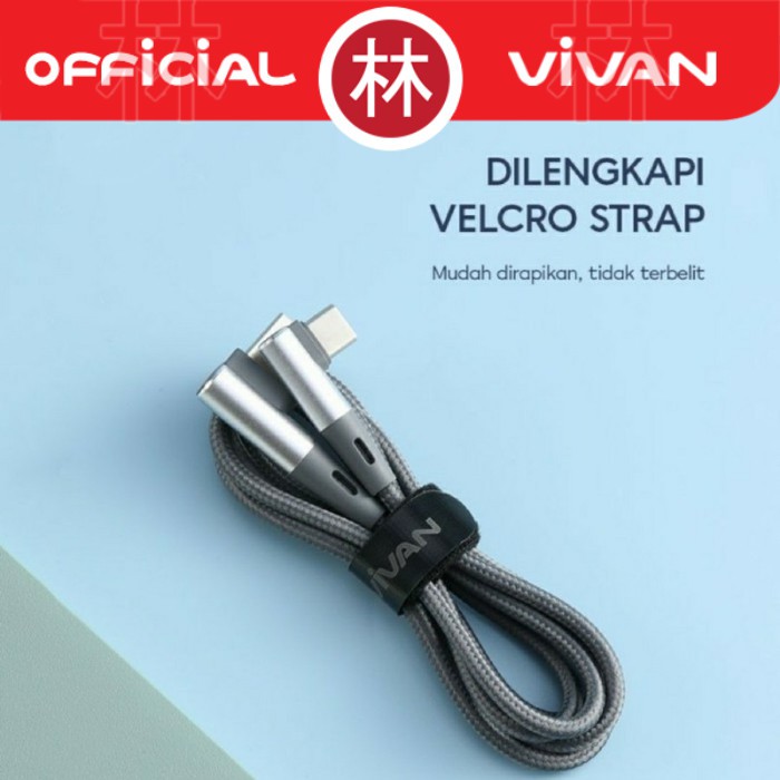 Vivan BWC100S Data Cable Type-C Elbow Gaming Quick Charge 3A 18W