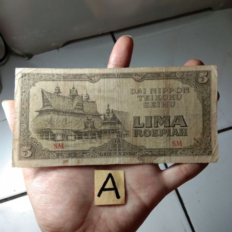 uangkun Dai nippon 5 rupiah. A