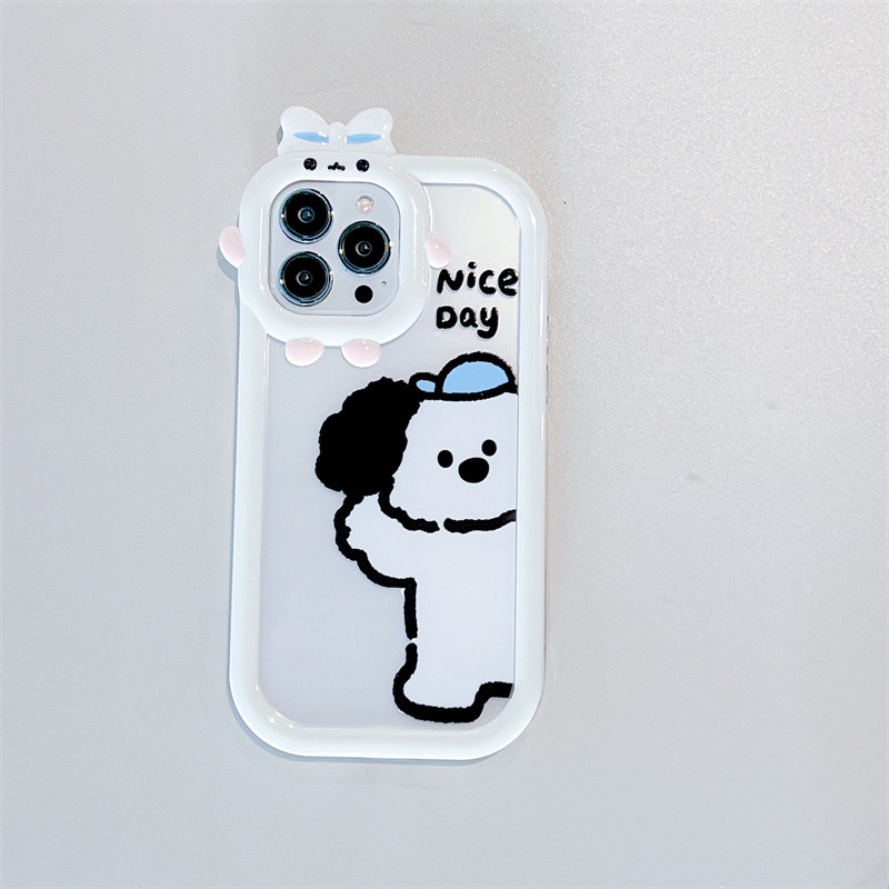 Case Silikon Motif Anak Anjing Warna Putih Susu Untuk Iphone 13pro Max Apple x 12 11 x xr xs