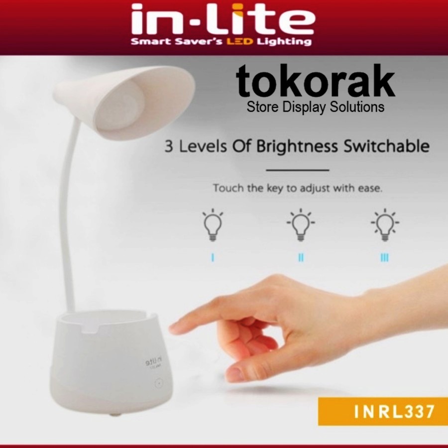 LAMPU BELAJAR INLITE FLEXSIBLE CHARGER 3 WARNA IN LITE INTL337