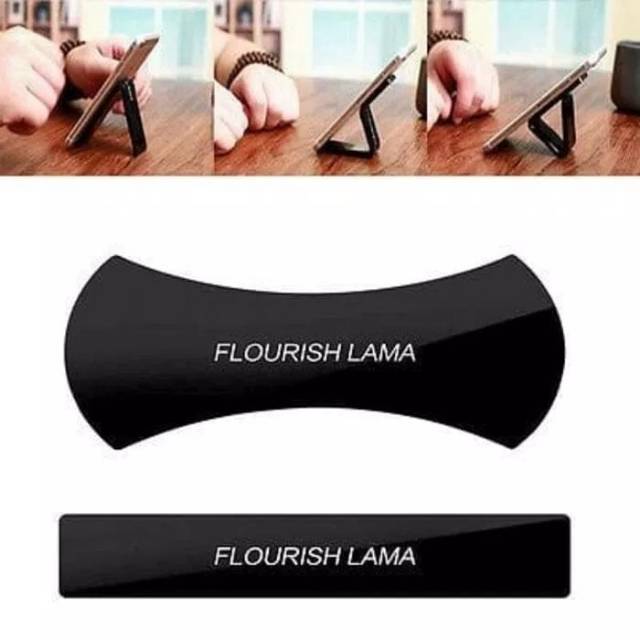 FLOURISH LAMA ORIGINAL NANO RUBBER GEL PAD TEMPELAN HANDPHONE ISI 2 PCS - HITAM