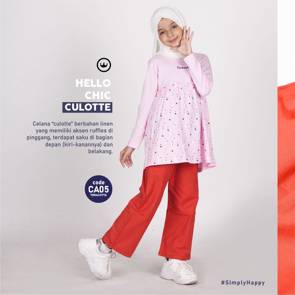 Celana Panjang Kulot Anak Perempuan Ammar Kids | Celana Kulot Anak | Celana Panjang Anak Perempuan | Hello Chic Culotte Ammar kids