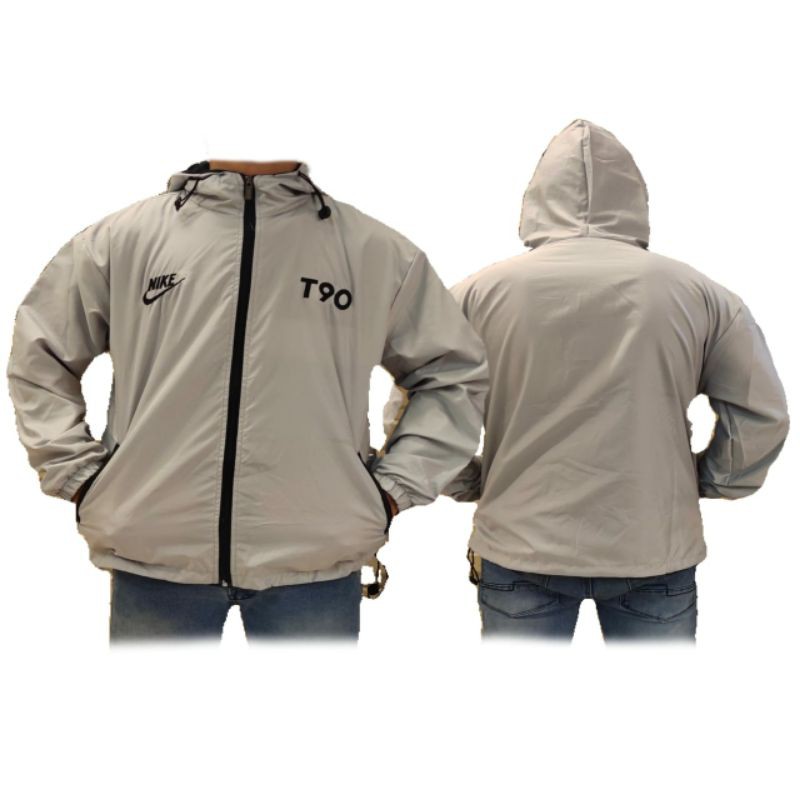 Jaket hoodie zipper parasut T90 full bordir premium pria wanita (COD)