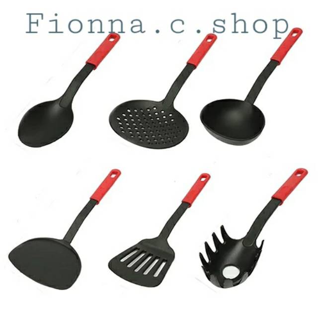 (Colour)Kitchen tools set 6 pcs atau alat masak spatula set