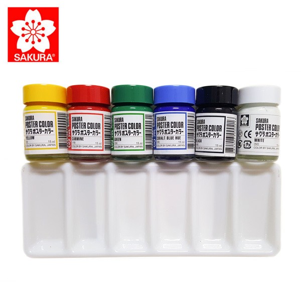 

(TERLARIS) Sakura Poster Color Starter Set 6x15ml / Cat Poster Sakura