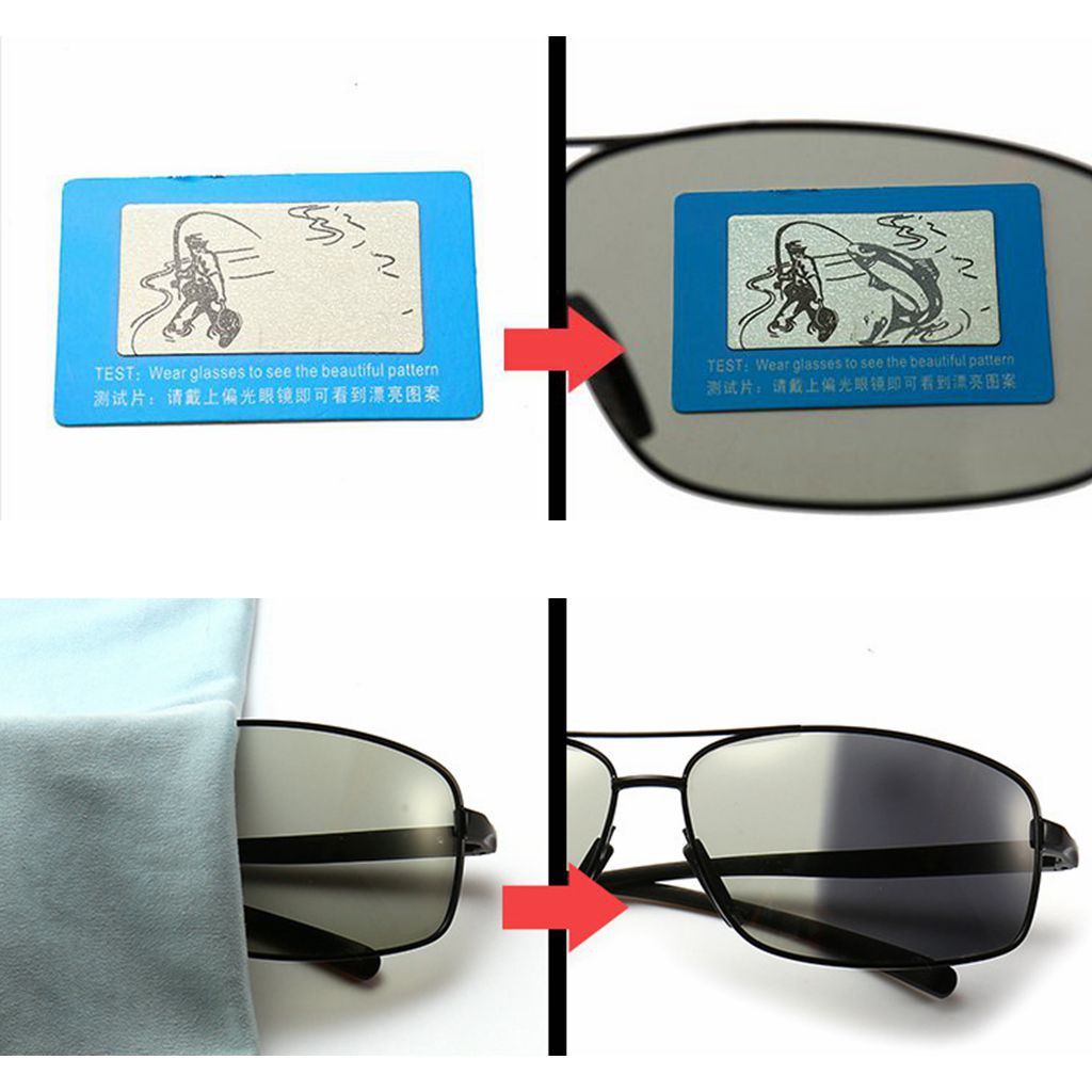 UV400 Kacamata Terpolarisasi Pria Wanita Photocromic Siang Malam Kualitas Premium-6