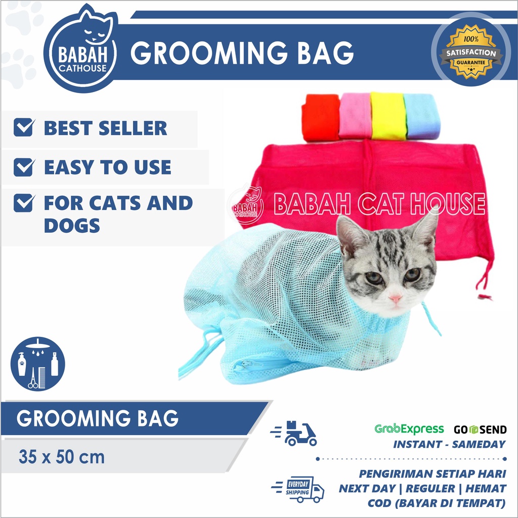 GROOMING BAG - Tas Groming Peralatan Mandi Potong Kuku Kucing Anjing  Aksesoris Alat Perlengkapan