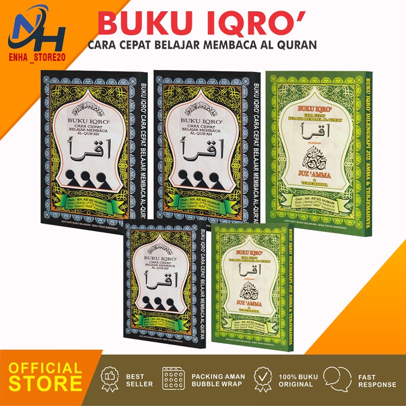 Buku Turutan Iqro Klasik Anak Ukuran Besar Cara Cepat Membaca Baca Al-Quran Quran Juz Amma Iqro Jili