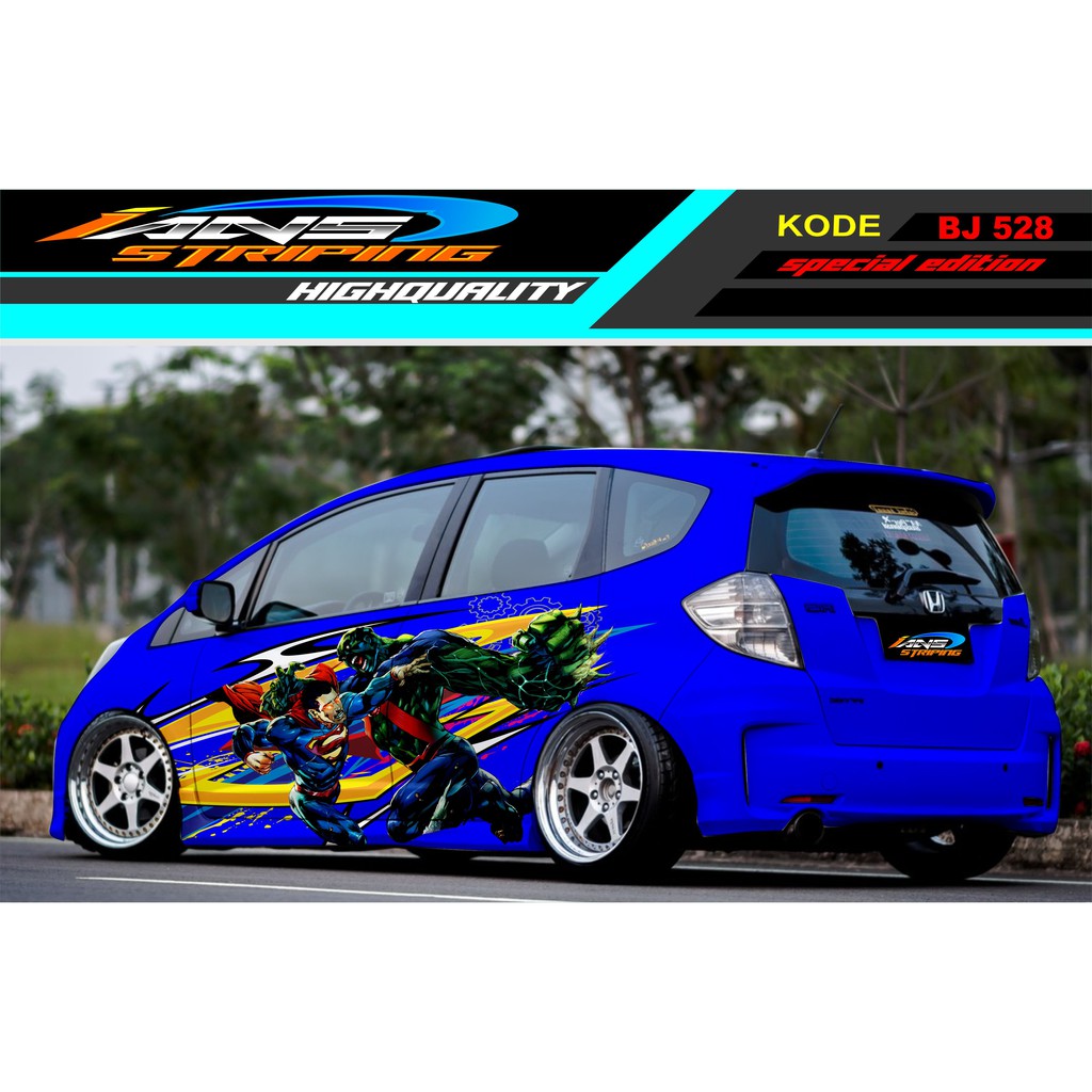 DECAL STICKER MOBIL JAZZ BRIO AVAZA SIGRA / STIKER MOBIL SUPERMAN / STICKER VARIASI MOBIL