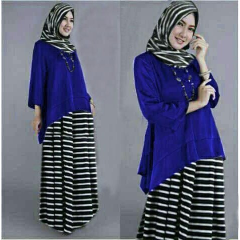 Setelan Maura Blouse Hijab Gamis Muslimah Blus Murah Rok Cantik A015