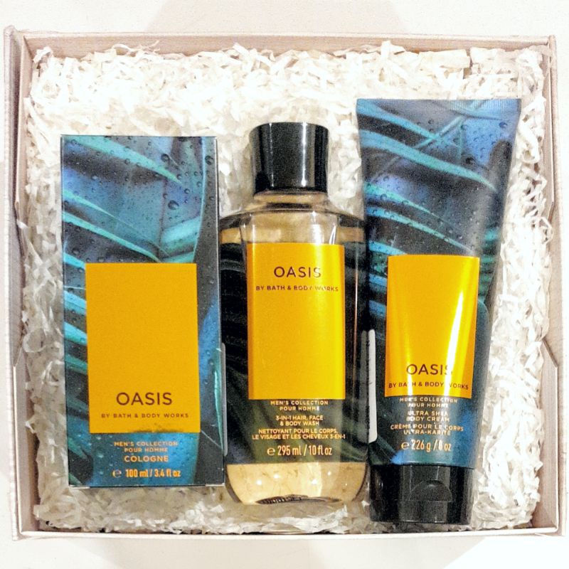 BBW MEN OASIS GIFT SET PAKET BATH &amp; BODY WORKS