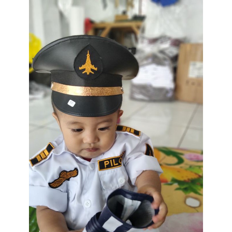 BAJU PiLOT ANAK KOSTUM KARNAVAL PAKET KOMPLIT