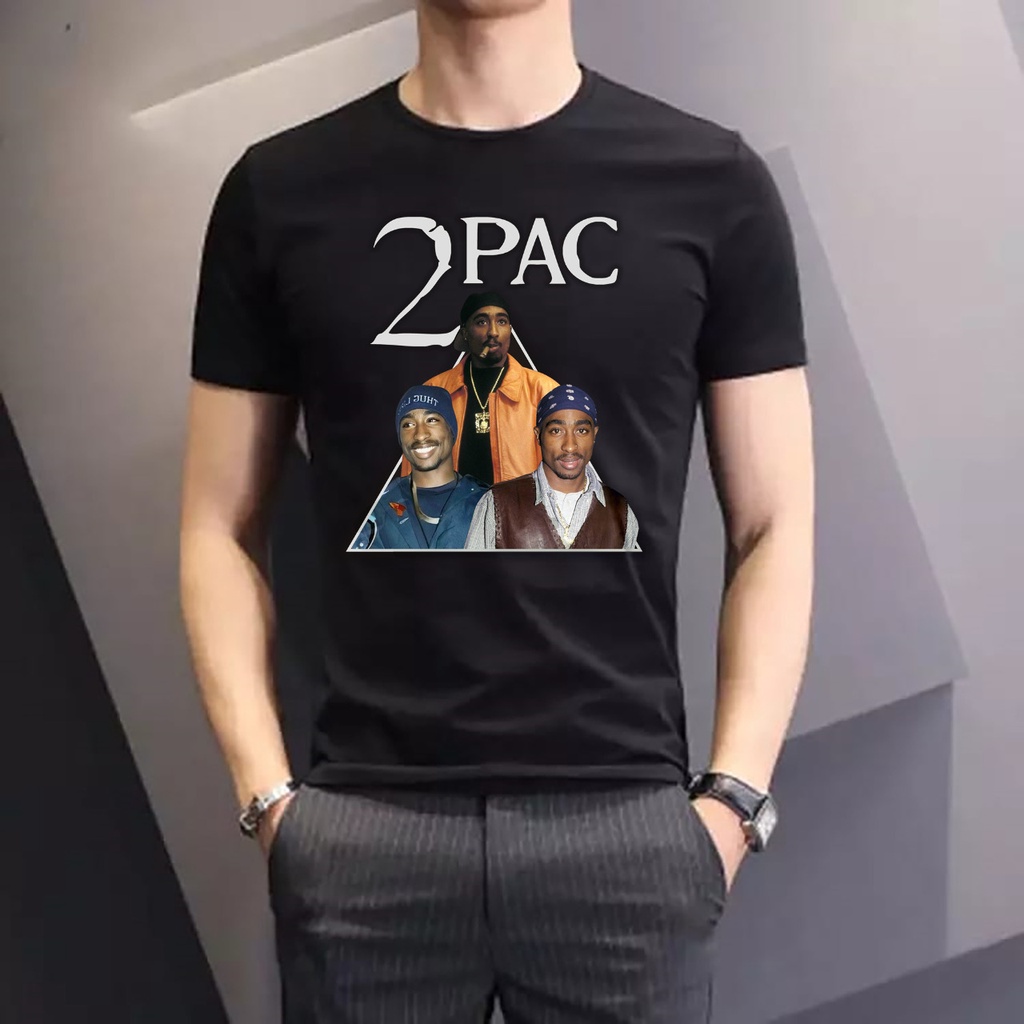 BISA COD// pakaian pria terbaru size M,L,XL kaos pria lengan pendek baju distro kaos bandung atasan pria keren fashion pria baju 2pac - panteloni