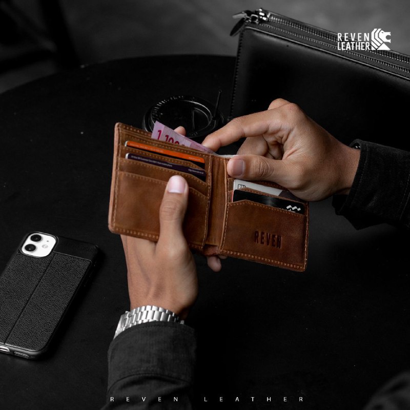 Fashion Dompet Pria Lipat Kulit Sapi Asli 100% Premium Wallet Bahan Crazy Horse Exclusive Branded Laki-laki 6 Slot Card