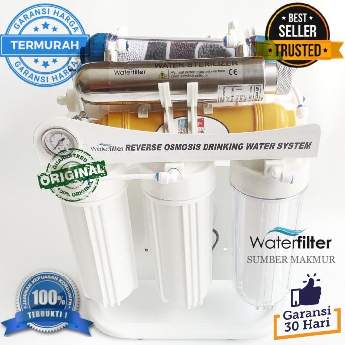 Filter / Mesin Ro Water Filter 100 Gpd 8 Step Mineral-Alkaline-Uv 1Gpm 10Watt