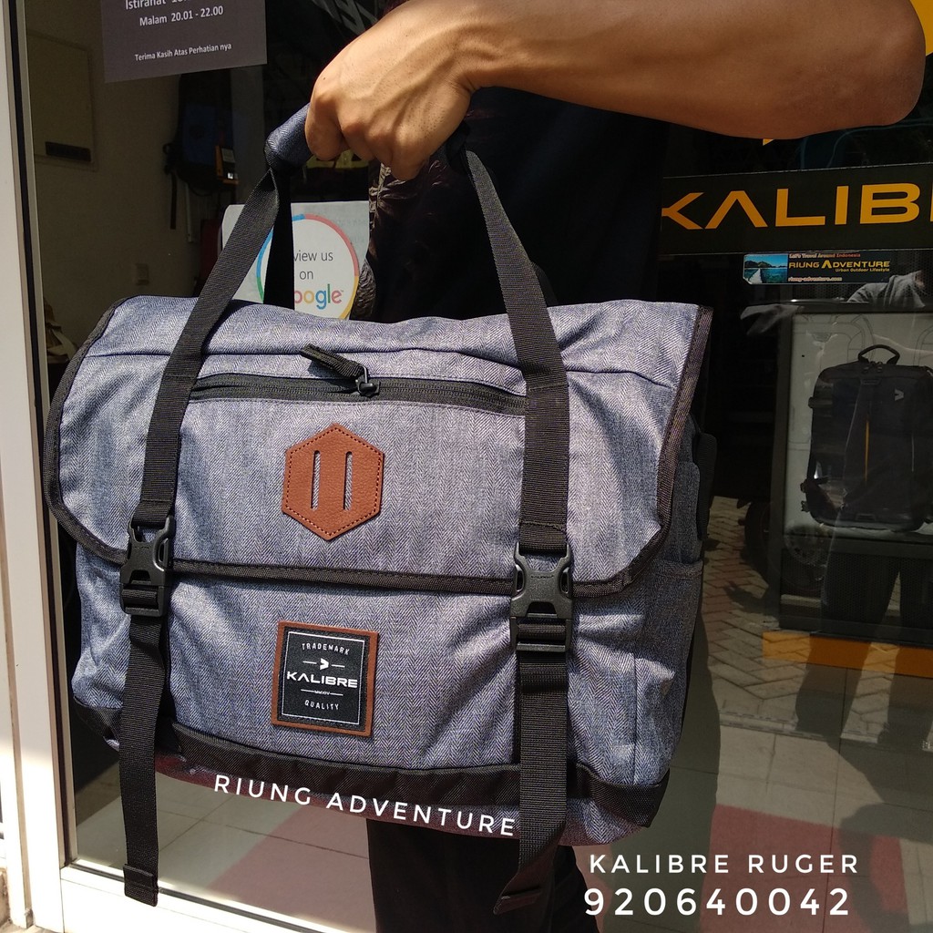 Tas Selempang Laptop Kalibre 920640-042 Ruger Grey Original